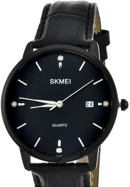 Наручные часы skmei 1801lbkbk black/black leather