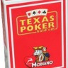 Карты "Modiano Texas Poker" 100% plastic 2 jumbo index red