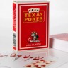 Карты "Modiano Texas Poker" 100% plastic 2 jumbo index red