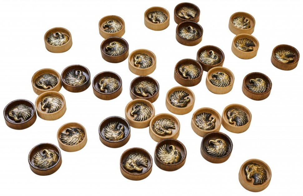 Набор фишек для нард "Орел" с бронзой 213, Haleyan