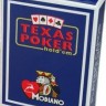 Карты "Modiano Texas Poker" 100% plastic 2 jumbo index blue