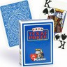 Карты "Modiano Texas Poker" 100% plastic 2 jumbo index blue