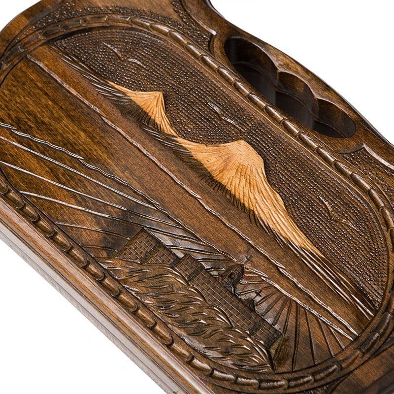 Нарды резные "Арарат" с ручкой 40, Haleyan