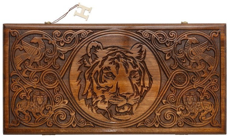 Нарды резные "Тигр" Люкс, Haleyan