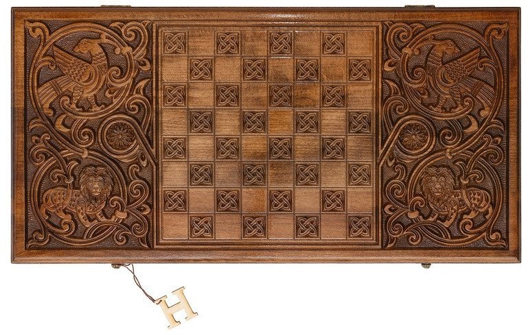 Нарды резные "Тигр" Люкс, Haleyan