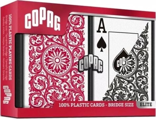 Комплект карт "Elite Bridge Size Jumbo Index Playing Cards Double Deck (red and black) Copag"