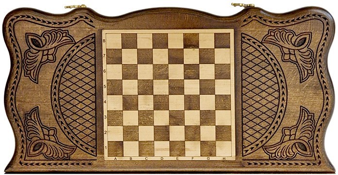 Нарды резные "Тёмный Узор 1" 50, Mirzoyan