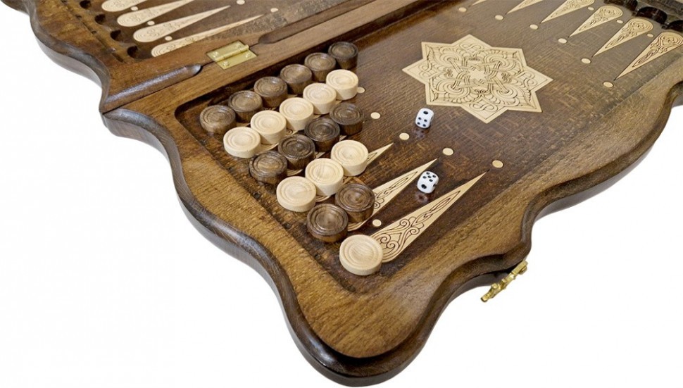 Нарды резные "Тёмный Узор 1" 50, Mirzoyan