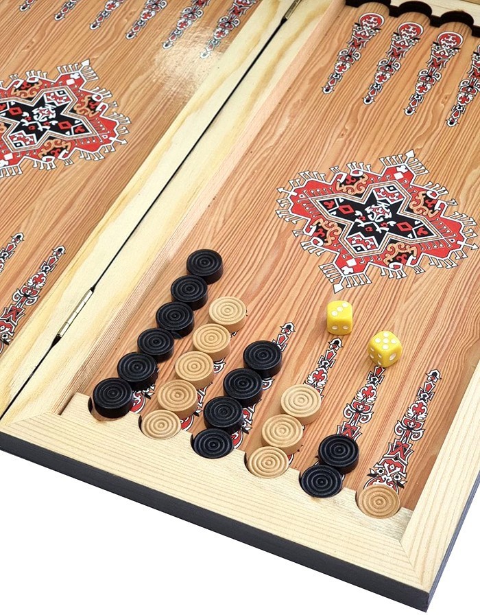 Нарды + Шашки Сирия Сокол средние (Россия, дерево, 50 см), Partida