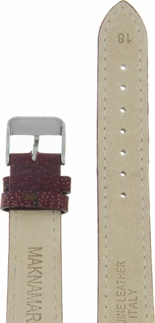 Ремешки maknamara 18 мм бордо сер заст mp-18070