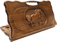 Нарды резные &quot;Лошадь&quot; с ручкой 60, Haleyan