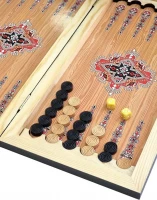 Нарды + Шашки Сирия Волки в лесу средние (Россия, дерево, 50 см), Partida