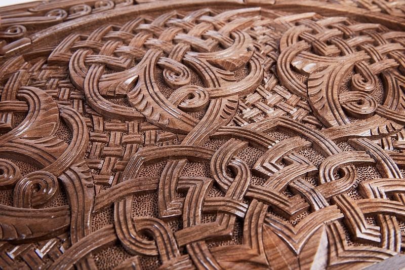 Нарды резные "Орнамент 3" с цельным рисунком, Mkhitaryan