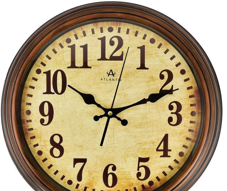 Настенные часы atlantis tld-3708c brown
