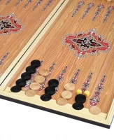 Нарды + Шашки Сирия Волки в лесу большие (Россия, дерево, 60 см), Partida