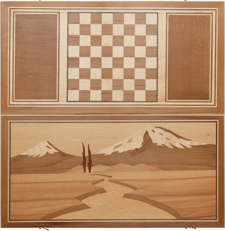 Нарды "Долина Арарата" инкрустация, Zeynalyan