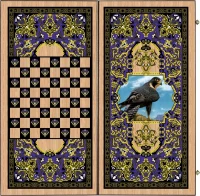 Нарды + Шашки Сирия Сокол большие (Россия, дерево, 60 см), Partida