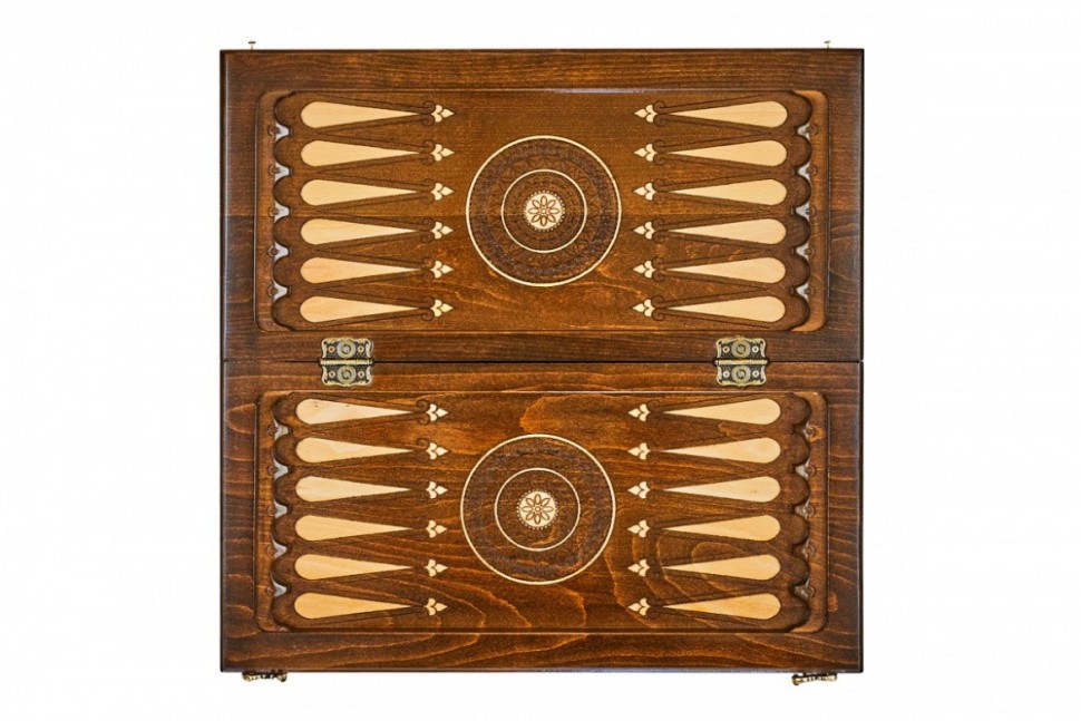 Шахматы + нарды резные "Гамбит 1" 60, Simonyan