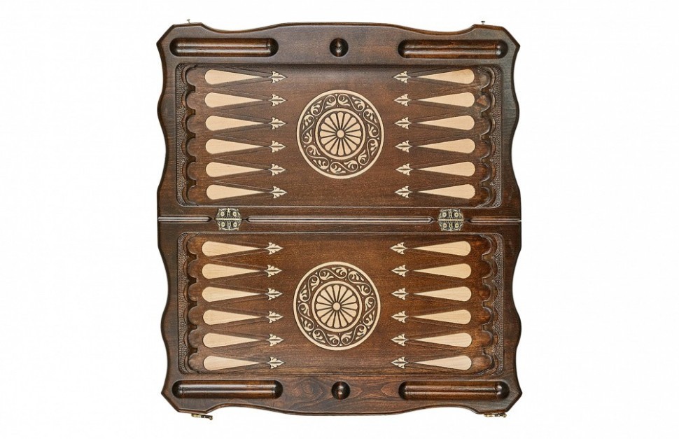 Шахматы + нарды резные "Герб РФ" 60, Haleyan