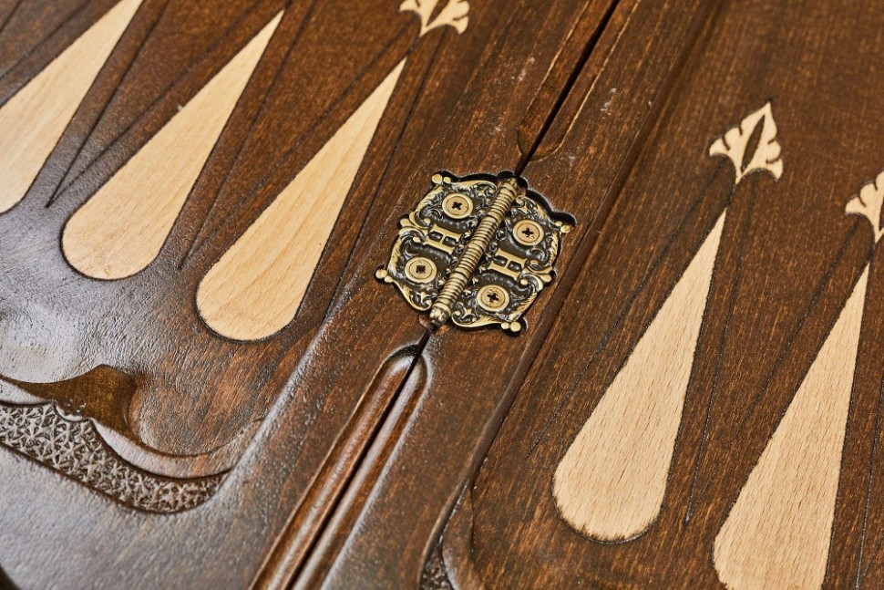 Шахматы + нарды резные "Герб РФ" 60, Haleyan