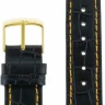 Ремешки velengton 20 чер croco с оранж строчкой золот. заст