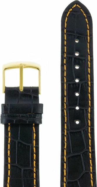 Ремешки velengton 20 чер croco с оранж строчкой золот. заст