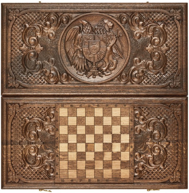 Нарды резные "Герб Армении 2" 50, Mkhitaryan