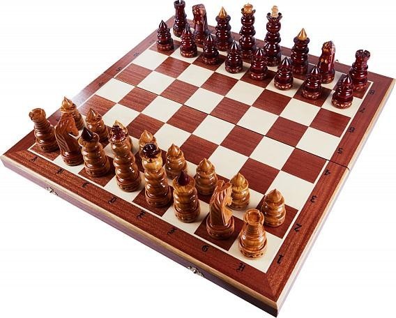 Шахматы "Византийские" 58 см маркетри, Madon (деревянные, Польша)