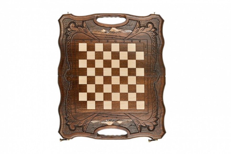 Шахматы резные с Араратом, ручкой и ложементом 40, Haleyan