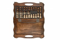 Шахматы резные с Араратом, ручкой и ложементом 40, Haleyan