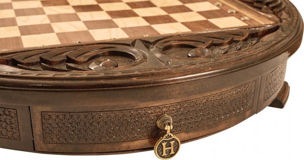 Шахматы резные в ларце "Круг Света" 50, Haleyan