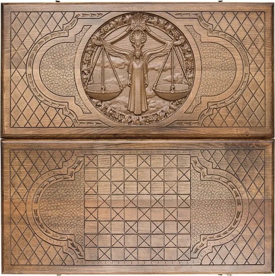 Нарды резные "Зодиак Весы", Ustyan