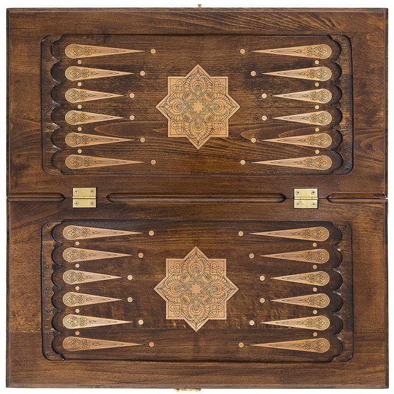 Нарды резные "Золотой Узор 1" 50, Mirzoyan