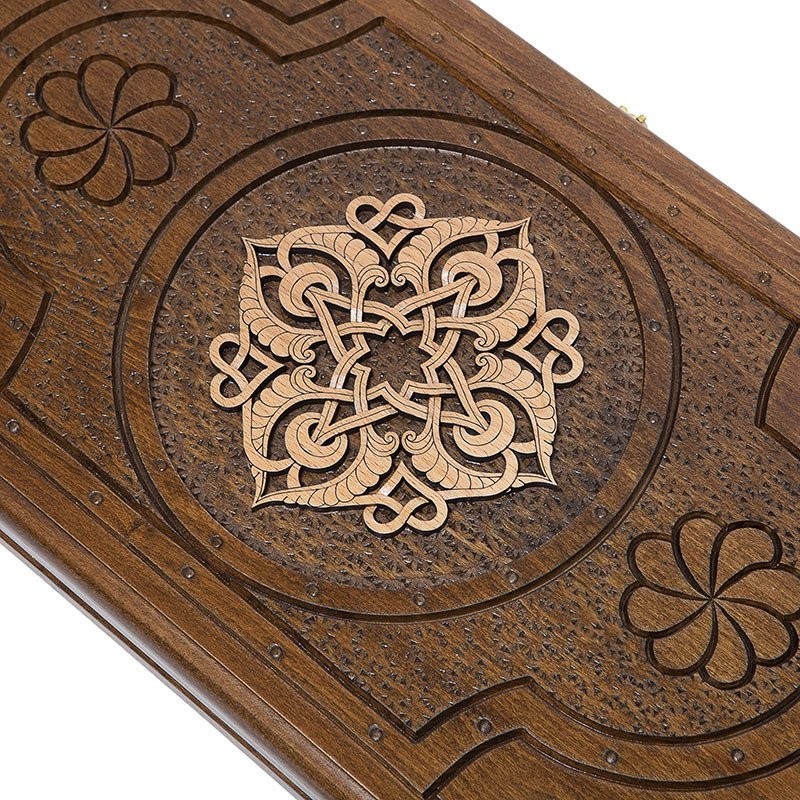 Нарды резные "Золотой Узор 1" 50, Mirzoyan