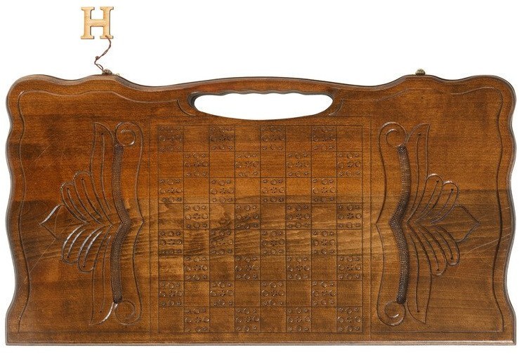 Нарды резные "Арарат" с ручкой 60, Haleyan