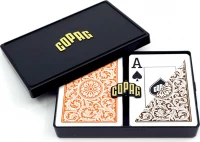 Карты &quot;1546 Plastic Poker Size Jumbo Index orange/brown Double-Deck Set&quot;