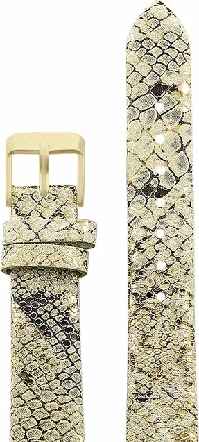 Ремешки maknamara 16 мм жел-чер золото (зол.заст) 16125