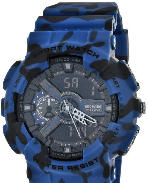 Наручные часы skmei 1688cmbu blue camouflage
