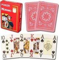 Карты &quot;Modiano Poker&quot; 100% plastic 4 jumbo index red