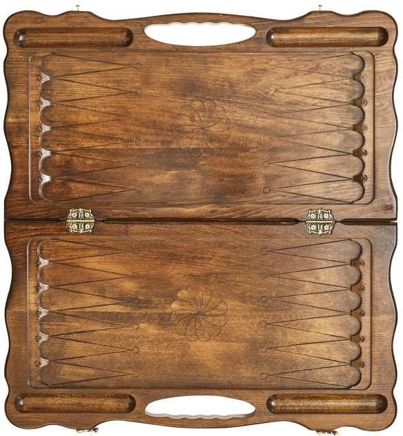 Нарды резные "Лев" с ручкой, Haleyan