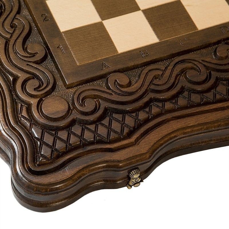 Шахматы + нарды резные "Бриз" 40, Haleyan