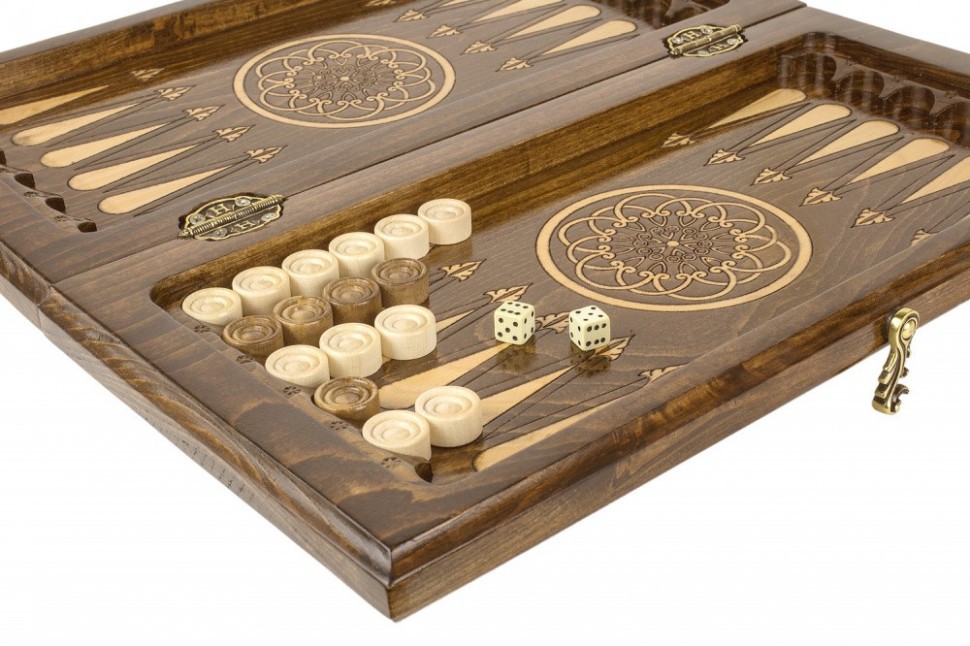 Шахматы + нарды резные "Армянский Орнамент 2" 40, Haleyan