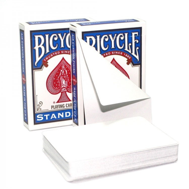 Карты "Bicycle Blank Card Both Sides blue"