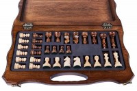 Шахматы резные с араратом, ручкой и ложементом 50, Haleyan