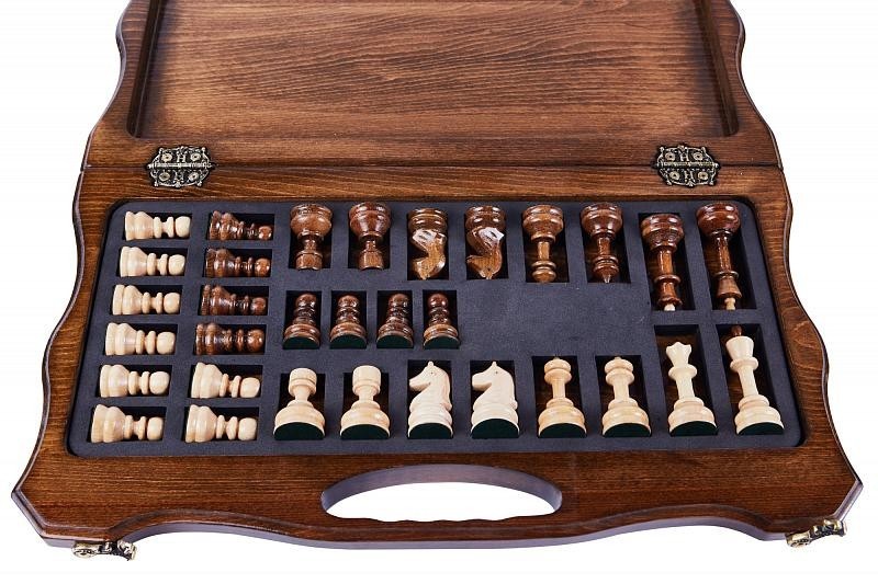 Шахматы резные с араратом, ручкой и ложементом 50, Haleyan