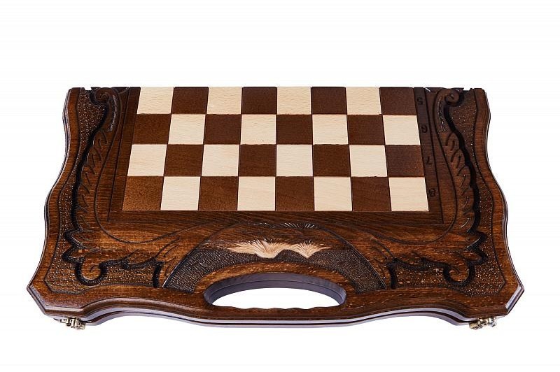 Шахматы резные с араратом, ручкой и ложементом 50, Haleyan