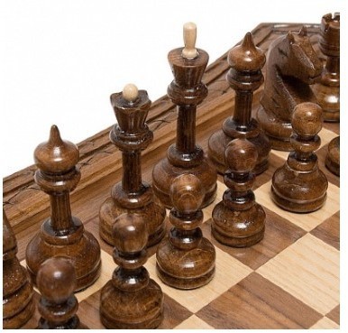 Шахматы резные восьмиугольные в ларце с ящиками 50, Haleyan