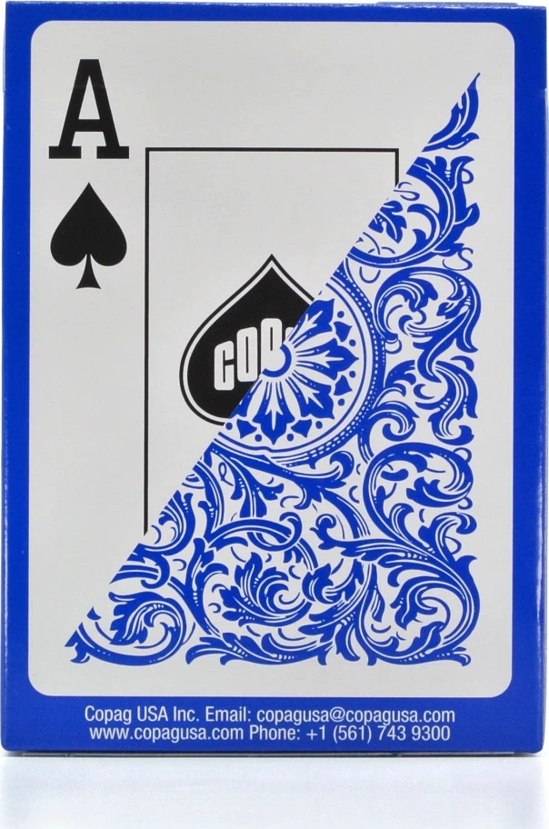 Карты "1546 Elite Plastic Poker Size Jumbo Index blue Single deck"