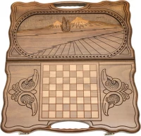 Нарды резные &quot;Арарат&quot; с ручкой 50, Haleyan