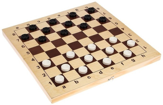 Шахматы + Шашки "АЙВЕНГО" (Россия, Дерево, 43х22х6 см)